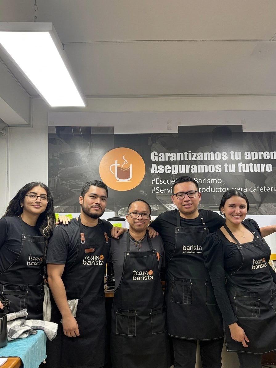 Comunidad de alumnos de Team Barista Perú reunidos en Lima